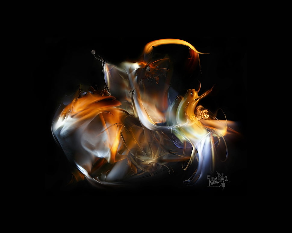 fire abstract digital wallpaper HD wallpaper