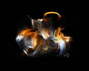 fire abstract digital wallpaper