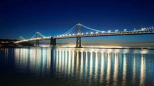 turned on light on bridge, bridge