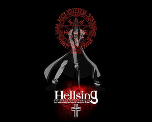 Hellsing digital wallpaper, Hellsing, Alexander Andersong, bayonette, priest