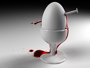 egg torned with nail HD wallpaper