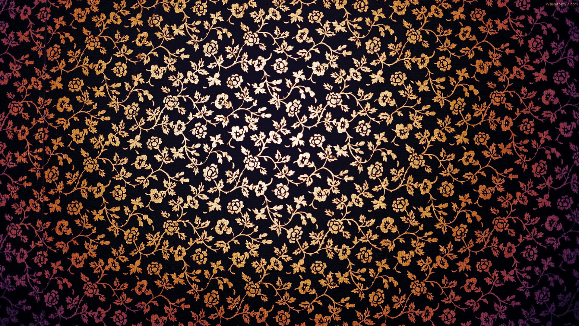 Black and beige floral textile HD wallpaper | Wallpaper Flare