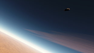 black space ship, Interstellar (movie), Ranger, space