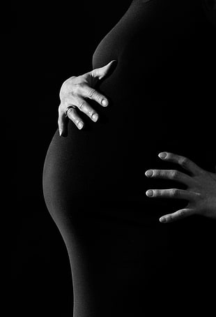 female woman pregnant illustration HD wallpaper