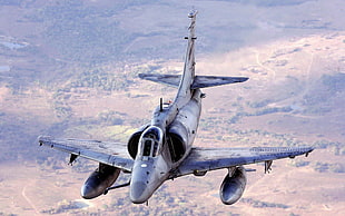 grey aircraft, A4 Skyhawk, aircraft, military, vehicle