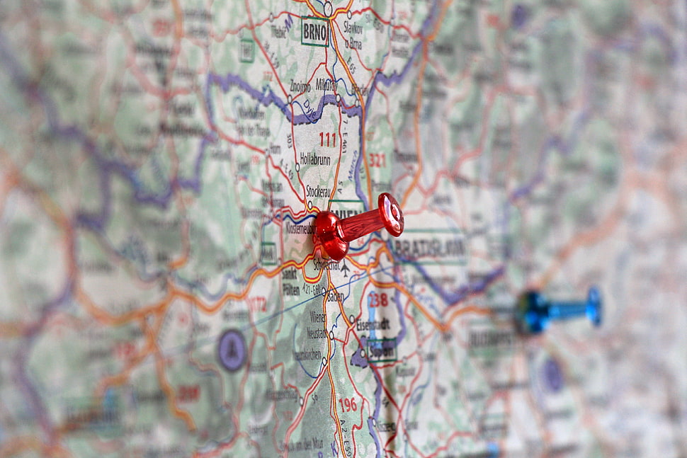 push pin on map HD wallpaper