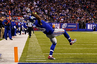 New York Giants player touchdown, American football, NFL, athletes, Odell Beckham Jr HD wallpaper
