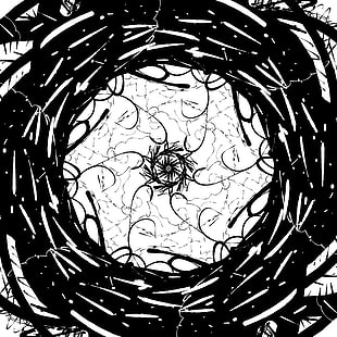 black digital wallpaper, pattern