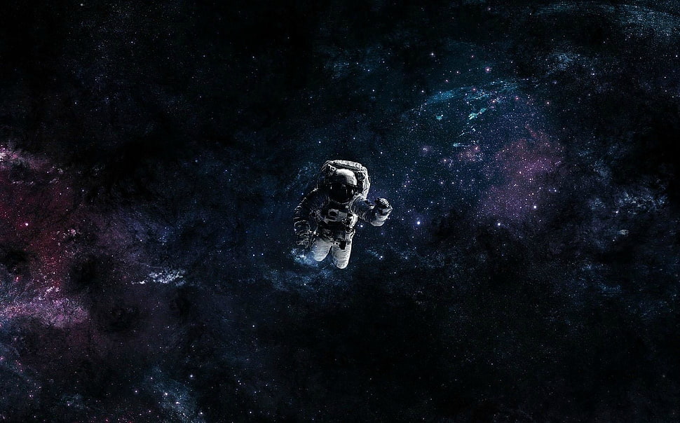 astronaut in space wallpaper, stars, fantasy art, astronaut HD wallpaper
