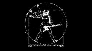 Vitruvian edited logo, music HD wallpaper