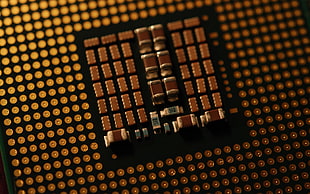 closeup photography of computer processor unit