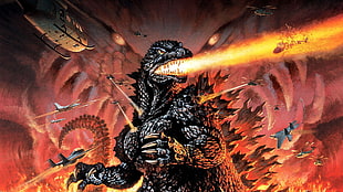 Godzilla wallpaper, Godzilla, movie poster, vintage
