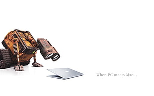 Wall-E illustration, WALL-E, mac book