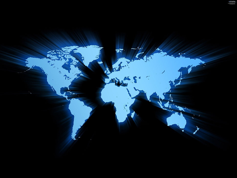 World map illustration, map HD wallpaper