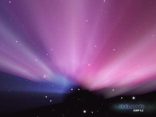 pink and blue light digital wallpaper, space art, space