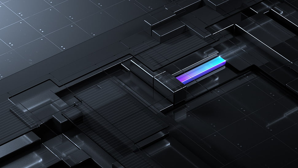 black computer part HD wallpaper