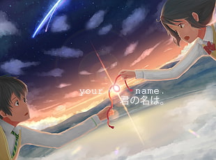 Your Name wallpaper, Kimi no Na Wa, Miyamizu Mitsuha, Tachibana Taki HD wallpaper