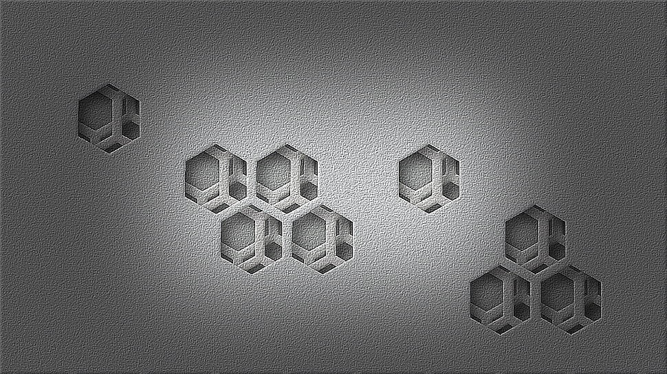 hexagon decor, abstract, geometry HD wallpaper
