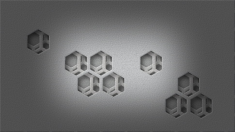 hexagon decor, abstract, geometry HD wallpaper