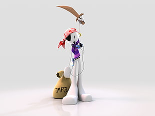 cartoon character illustration, digital art, pirates, simple background, sword