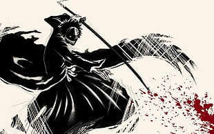 Bleach Hollow Ichigo Kurosaki wallpaper, anime, Bleach, Hollow, katana