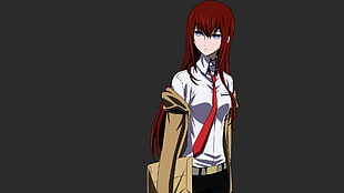 Steins's Gate female red hair character HD wallpaper