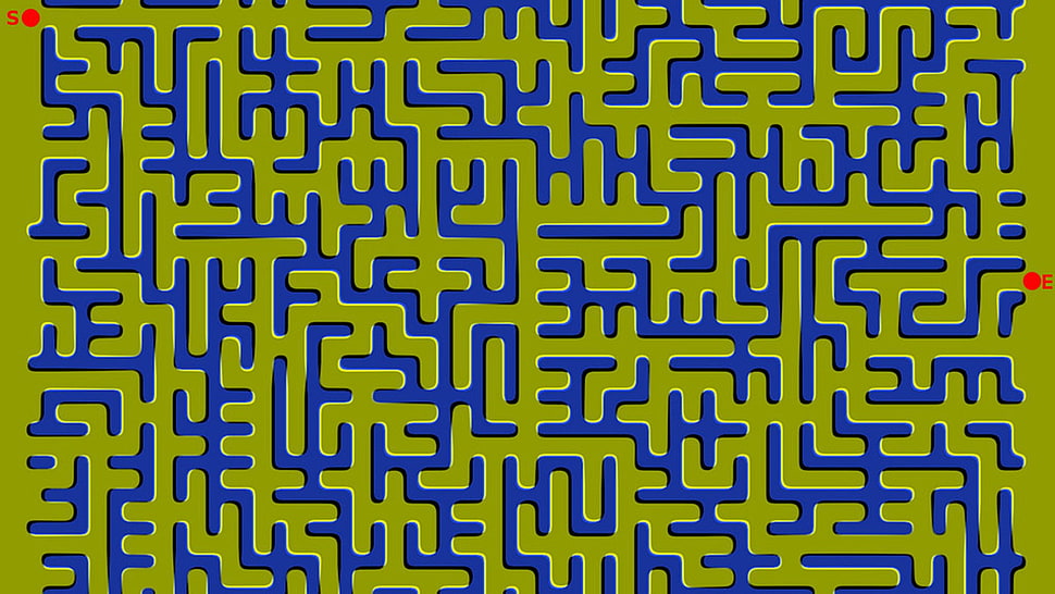 blue and green maze game, mazes, optical illusion, labyrinth HD wallpaper