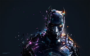 black and purple robot photography