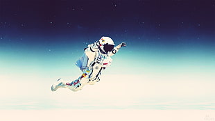astronaut suit, space, Red Bull, commercial, jumping HD wallpaper