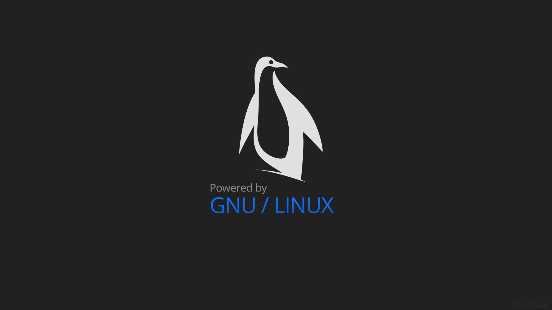Linux logo, Linux, GNU, minimalism