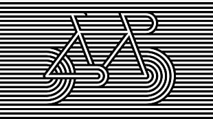 white and black striped illustration, line art, bicycle