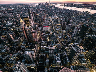 city skyline, New york, Usa, City