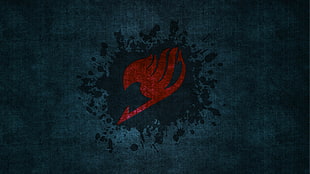 red logo, Fairy Tail, backgound