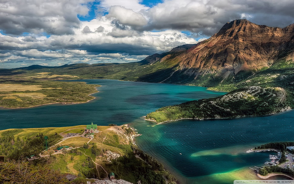 green mountains, Canada, mountains, nature, clouds HD wallpaper