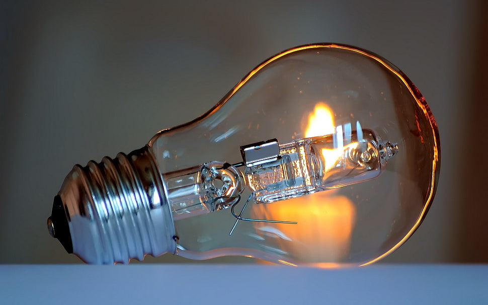black and gray electronic device, lightbulb HD wallpaper