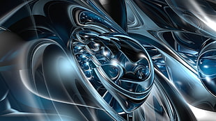 blue and gray illustration