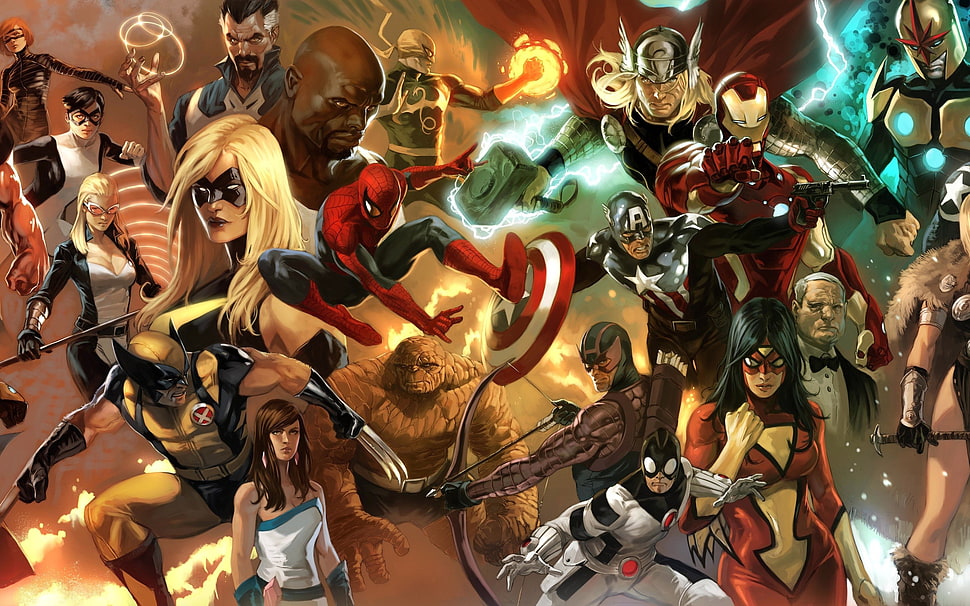 Marvel Heroes wallpaper, Marvel Comics, The Avengers HD wallpaper