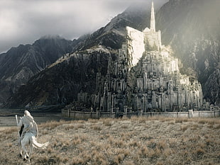 Gandalf the White, Minas Tirith, Gandalf, The Lord of the Rings, The Lord of the Rings: The Return of the King HD wallpaper