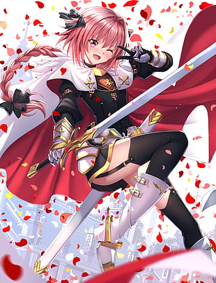 pink-haired anime knight character, Fate/Apocrypha , Fate Series, anime boys, Astolfo (Fate/Apocrypha)