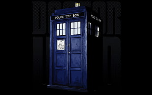 blue and black wooden cabinet, Doctor Who, TARDIS