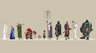 assorted-color character illustration, artwork, fantasy art, The Lord of the Rings