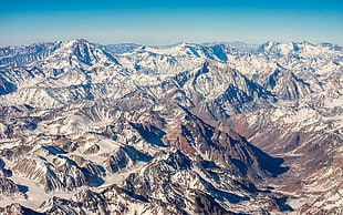 aerial photo of mountains, landscape, mountains, nature