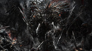 Transformers Megatron 3D wallpaper, Gothic, fantasy art, Dominance War, video games