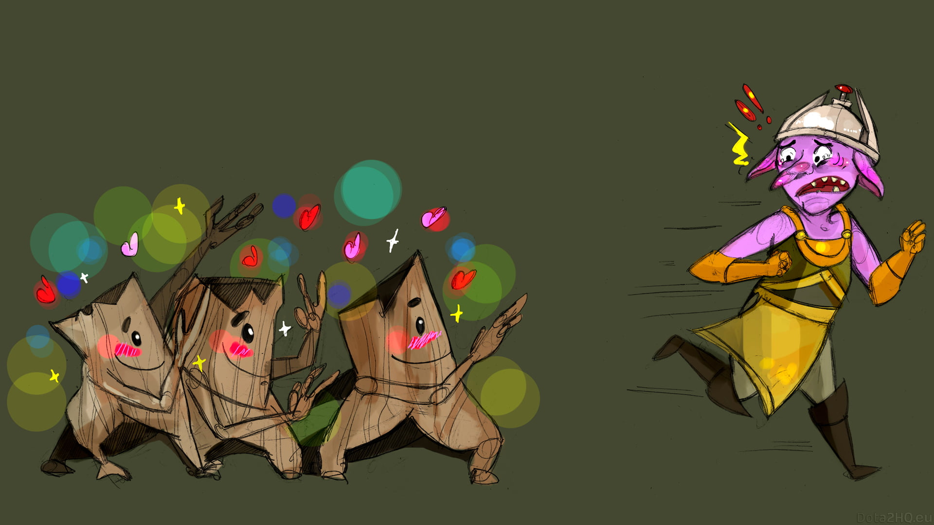 2048x1536 resolution | goblin chased alive tree stump animated