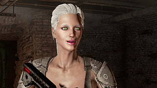 white haired female animated character, Fallout 4, ENB, CGI, Fallout
