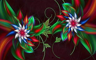 flower painting HD wallpaper