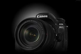 photo of black Canon EOS 80D HD wallpaper