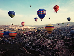 Cappadocia, Turkey, nature, balloon HD wallpaper
