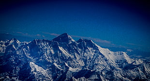 bird's eye view of alps mountains, mount everest