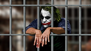The Joker inside the jail HD wallpaper